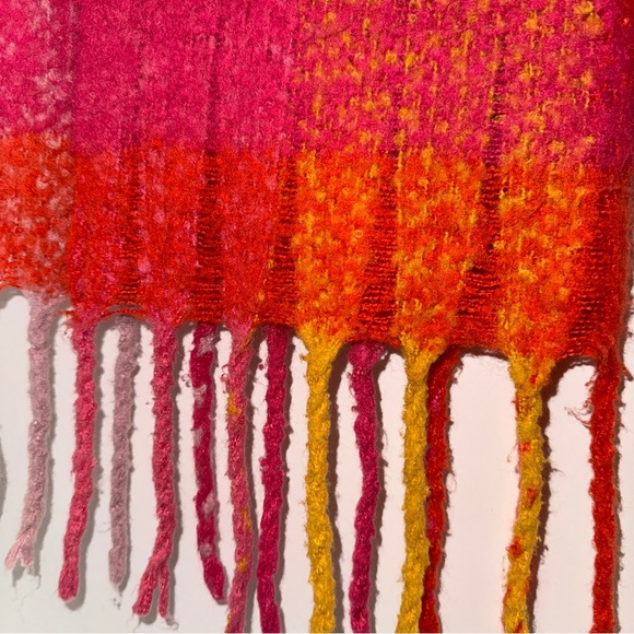 Anthropologie $58 Pink and Orange Scarf - Picture 8 of 10